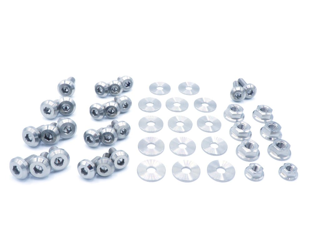 Titanium Hardware Engine Bay Kit - Subaru Forester (2003 - 2005) - JDMuscleHardware KitsSUB-013-Ti-POLPolished