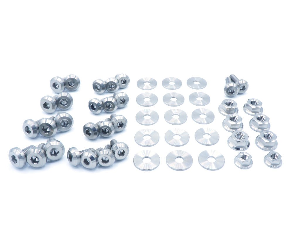 Titanium Hardware Engine Bay Kit - Subaru Forester (2006 - 2008) - JDMuscleHardware KitsSUB-012-Ti-POLPolished