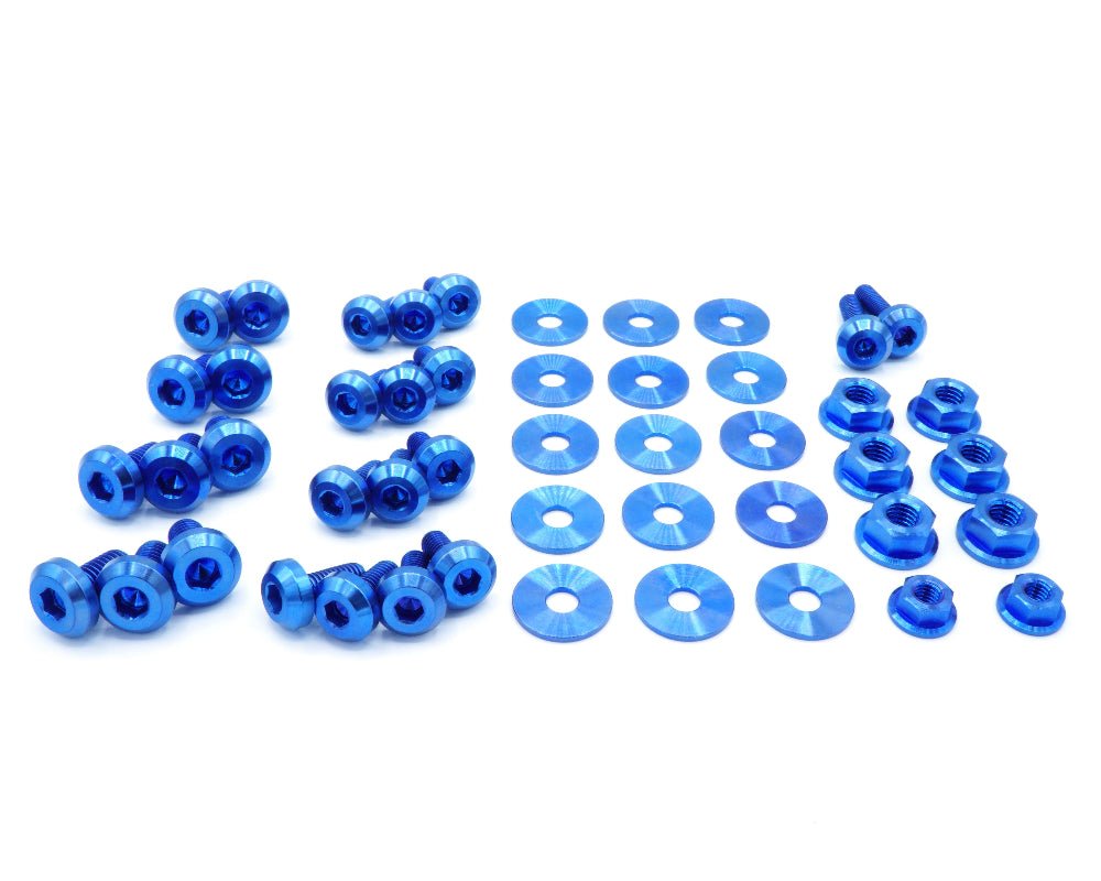 Titanium Hardware Engine Bay Kit - Subaru Forester (2006 - 2008) - JDMuscleHardware KitsSUB-012-Ti-BLUBlue