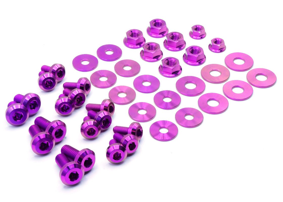 Titanium Hardware Engine Bay Kit - Subaru Legacy/GT (2005 - 2009) - JDMuscleHardware KitsSUB-002-Ti-PRPPurple