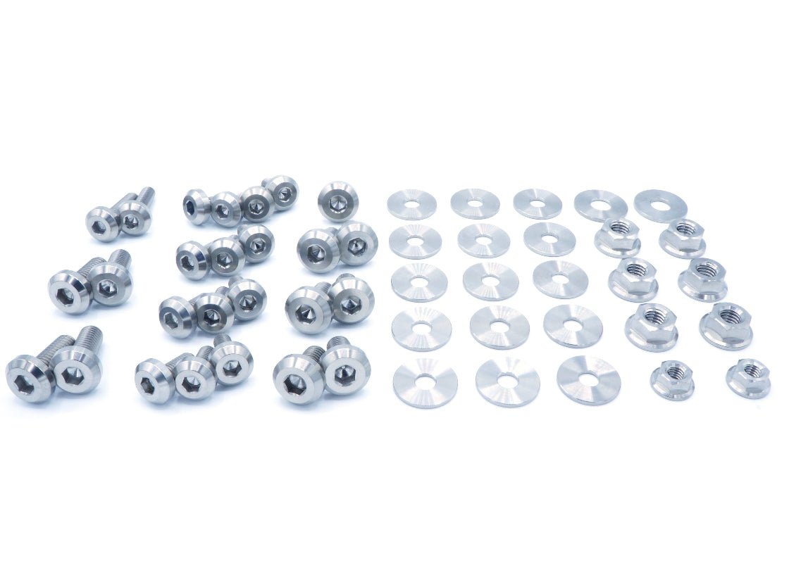 Titanium Hardware Engine Bay Kit - Subaru WRX/STI (2002 - 2003) - JDMuscleHardware KitsSUB-011-Ti-POLPolished