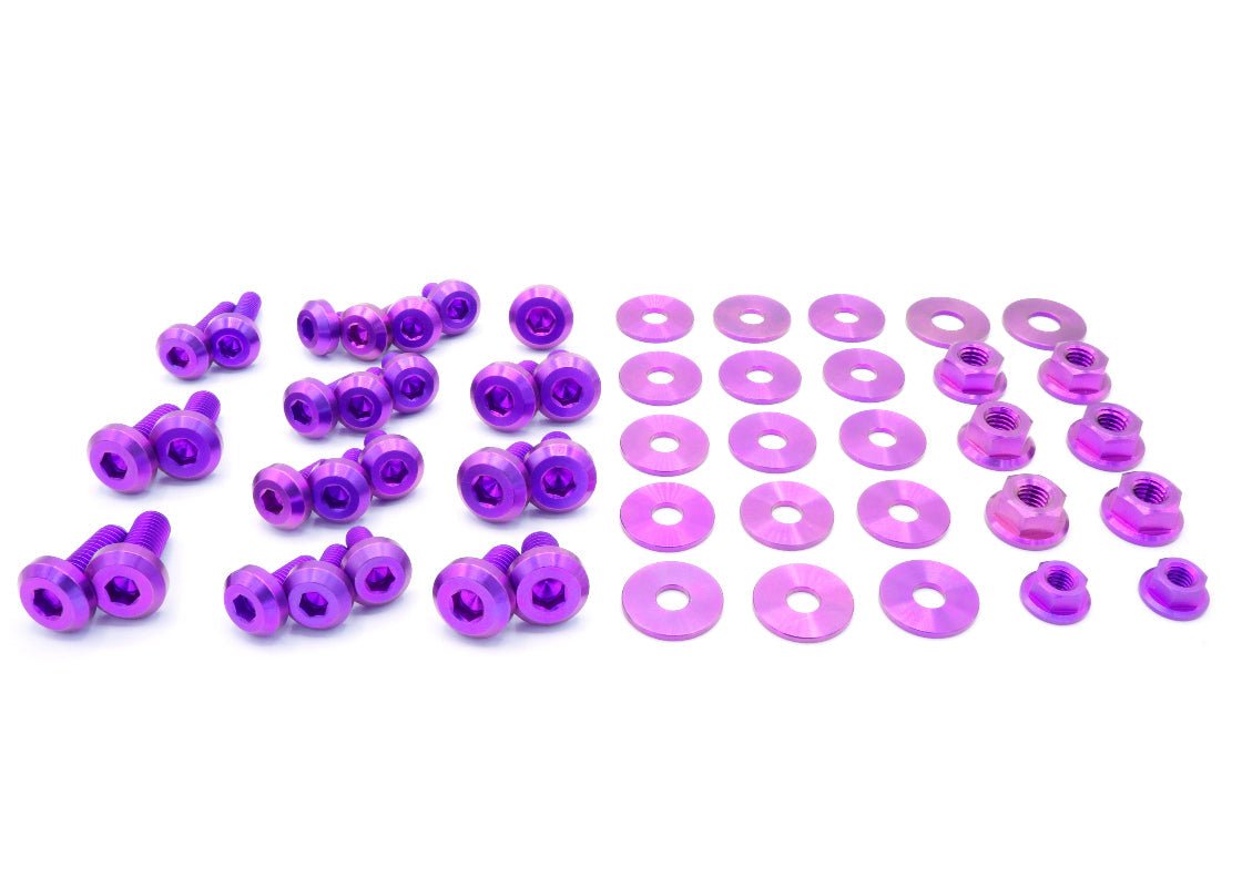 Titanium Hardware Engine Bay Kit - Subaru WRX/STI (2002 - 2003) - JDMuscleHardware KitsSUB-011-Ti-PRPPurple