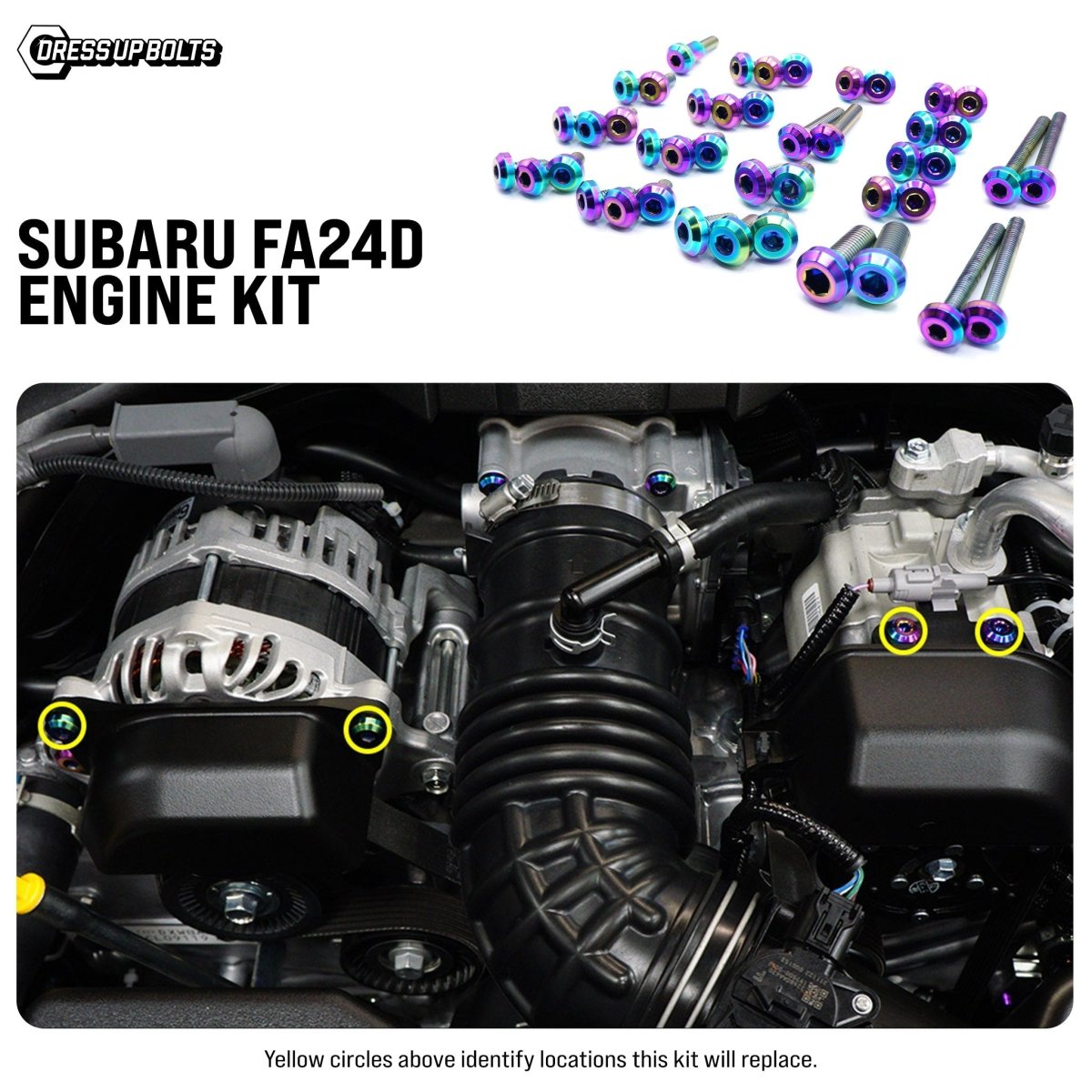 Titanium Hardware Engine Kit - Subaru FA24D Engine - JDMuscleHardware KitsSUB-030-Ti-TBCosmic Burn