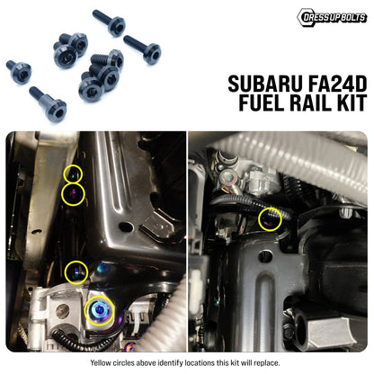 Titanium Hardware Fuel Rail Cover Kit - Subaru FA24D Engine - JDMuscleHardware KitsSUB-035-Ti-BLKBlack