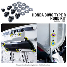Titanium Hardware Hood Kit - Honda Civic Type R (2023+) - JDMuscleHardware KitsHON-094-Ti-BLKBlack