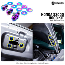 Titanium Hardware Hood Kit - Honda S2000 (2000 - 2009) - JDMuscleHardware KitsHON-043-Ti-TBCosmic Burn