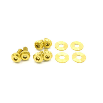 Titanium Hardware Hood Kit - Subaru Impreza GC8 (1992 - 2001) - JDMuscleHardware KitsSUB-023-Ti-GLDGold