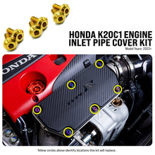 Titanium Hardware Inlet Pipe Cover Kit - Honda K20C1 Engine - JDMuscleHardware KitsHON-100-Ti-GLDGold