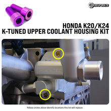 Titanium Hardware K - Tuned Upper Coolant Housing Kit - Honda K20/K24 - JDMuscleHardware KitsHON-089-Ti-PRPPurple