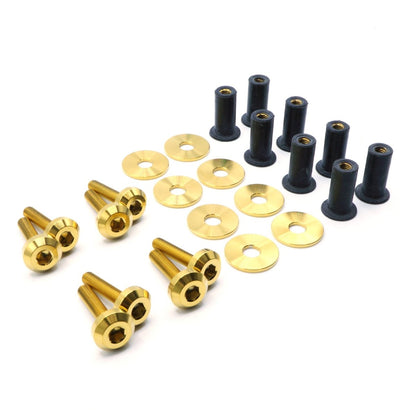 Titanium Hardware Plastic Clip Delete Kit - Honda Civic Si (2012 - 2015) - JDMuscleHardware KitsHON-077-Ti-GLDGold