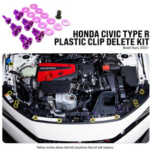 Titanium Hardware Plastic Clip Delete Kit - Honda Civic Type R (2023+) - JDMuscleHardware KitsHON-093-Ti-PRPPurple