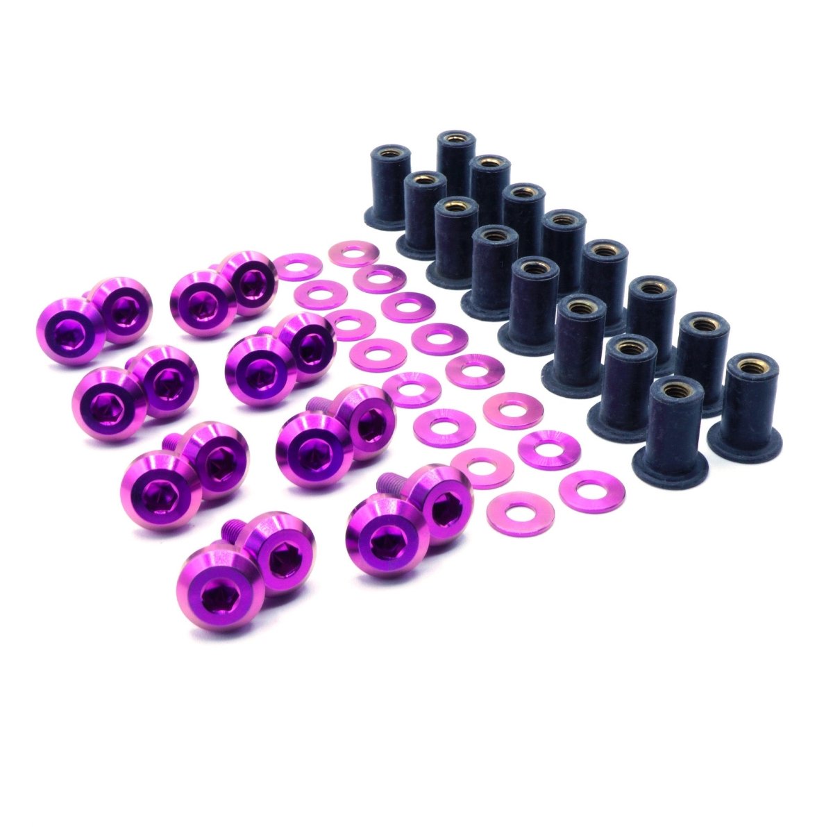 Titanium Hardware Plastic Clip Delete Trunk Kit - Honda Civic Si (2012 - 2015) - JDMuscleHardware KitsHON-083-Ti-PRPPurple