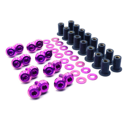 Titanium Hardware Plastic Clip Delete Trunk Kit - Honda Civic Si (2012 - 2015) - JDMuscleHardware KitsHON-083-Ti-PRPPurple