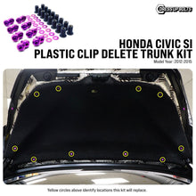 Titanium Hardware Plastic Clip Delete Trunk Kit - Honda Civic Si (2012 - 2015) - JDMuscleHardware KitsHON-083-Ti-PRPPurple