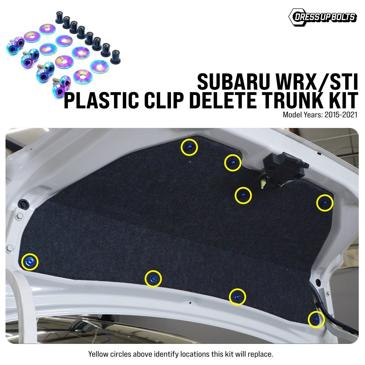 Titanium Hardware Plastic Clip Delete Trunk Kit - Subaru WRX/STI (2015 - 2021) - JDMuscleHardware KitsSUB-048-Ti-TBCosmic Burn