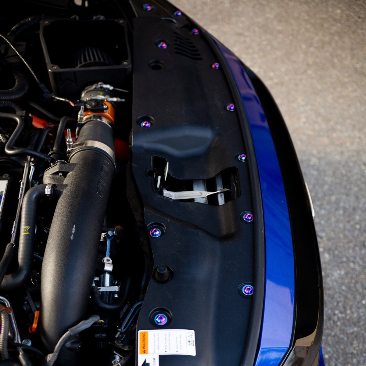 Titanium Hardware Radiator Shroud Kit - Honda Civic Si (2016 - 2021) - JDMuscleHardware KitsHON-060-Ti-PRPPurple