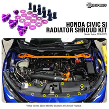 Titanium Hardware Radiator Shroud Kit - Honda Civic Si (2016 - 2021) - JDMuscleHardware KitsHON-060-Ti-PRPPurple