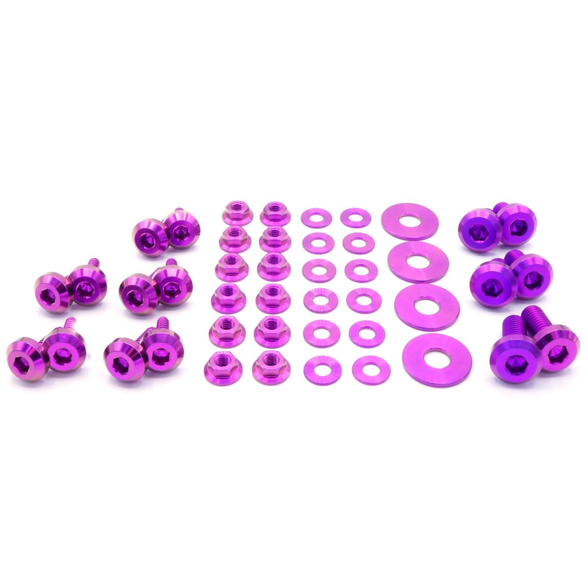 Titanium Hardware RS Hood Kit - Subaru Impreza GC8 (1992 - 2001) - JDMuscleHardware KitsSUB-024-Ti-PRPPurple