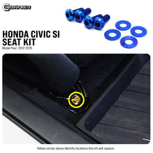 Titanium Hardware Seat Kit - Honda Civic Si (2012 - 2015) - JDMuscleHardware KitsHON-080-Ti-BLUBlue