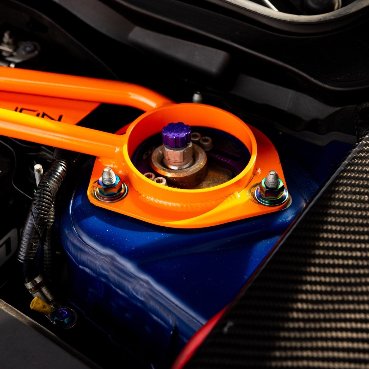 Titanium Hardware Strut Tower Kit - Honda Civic Si (2016 - 2021) - JDMuscleHardware KitsHON-061-Ti-BLKBlack