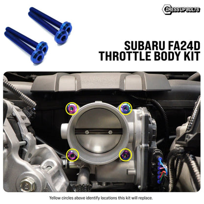 Titanium Hardware Throttle Body Kit - Subaru FA24D Engine - JDMuscleHardware KitsSUB-032-Ti-BLUBlue