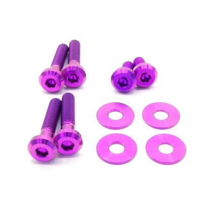 Titanium Hardware Trunk Kit - Subaru Impreza GC8 (1992 - 2001) - JDMuscleDress Up HardwaresSUB-027-Ti-PRPPurple
