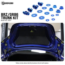 Titanium Hardware Trunk Kit - Toyota GR86/Subaru BRZ (2022+) - JDMuscleHardware KitsTOY-047-Ti-BLUBlue