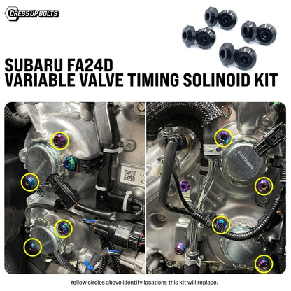 Titanium Hardware Variable Valve Timing Solenoid Kit - Subaru FA24D Engine - JDMuscleHardware KitsSUB-033-Ti-BLKBlack