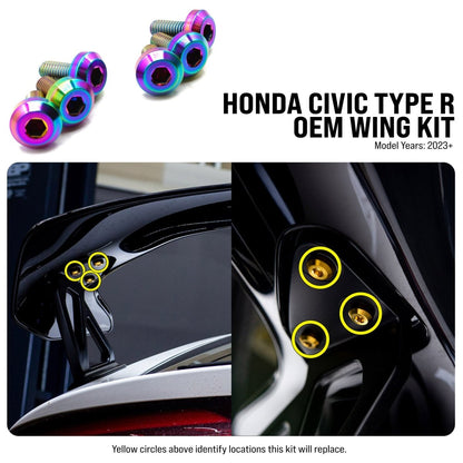 Titanium Hardware Wing Kit - Honda Civic Type R (2023+) - JDMuscleHardware KitsHON-098-Ti-TBCosmic Burn