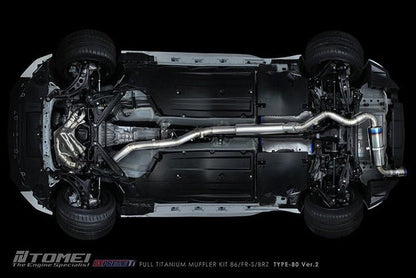 Tomei 13 - 23 BRZ / 13 - 16 FRS / 17 - 21 86 / 22 - 23 GR86 Expreme Ti Titanium Type 80 Ver. 2 Catback Exhaust | TB6090 - SB05A - JDMuscleCat Back Exhaust SystemTB6090-SB05A