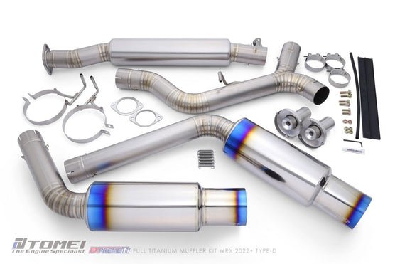 Tomei [22 - 26 WRX] Expreme Ti Titanium Type - D Dual Exit Catback Exhaust | TB6090 - SB06B - JDMuscleCat Back Exhaust SystemTOMTB6090-SB06B