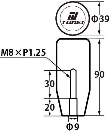 TOMEI DURACON SHIFT KNOB TYPE - L 90mm M8 - P1.25 | TF101A - 08201 - JDMuscleShift KnobsTOMTF101A-08201