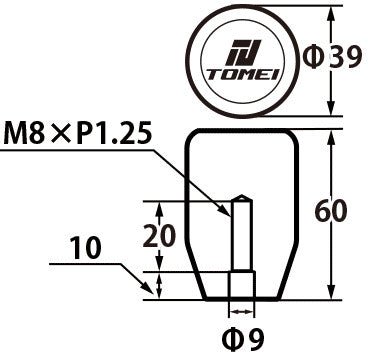 TOMEI DURACON SHIFT KNOB TYPE - SS 60mm M8 - P1.25 | TF101C - 08201 - JDMuscleShift KnobsTOMTF101C-08201