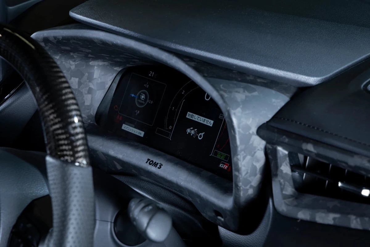 TOM'S Racing [23+ GR Corolla] Forged Carbon Meter Inner Panel - LHD | TMS - 55411 - TEA15 - JDMuscleTrim KitstmsTMS-55411-TEA15
