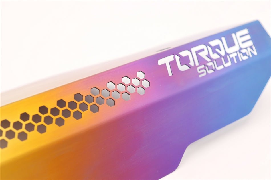 Torque Solution [02 - 14 WRX] Engine Pulley Cover - Titanium Burnt Purple/Blue | TS - SU - 879 - PR - JDMuscleAlternator CoverstqsTS-SU-879-PR