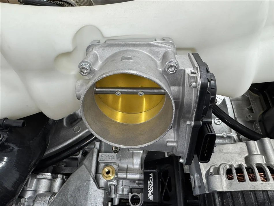 Torque Solution [06 - 21 STI, 08 - 14 WRX] Big Bore 76mm Throttle Body Adapter - Black | TS - SU - 870O - BK - JDMuscleIntake Misc.tqsTS-SU-870O-BK