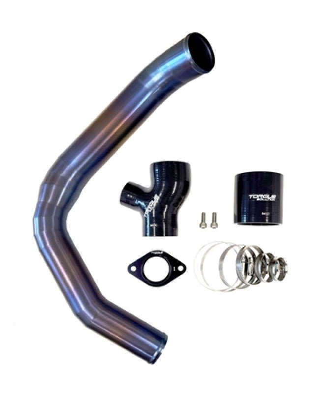 Torque Solution [15-21 WRX] Titanium Top Mount Charge Pipe - Burnt Purple / Blue Finish - JDMuscleCharge PipestqsTS-SU-843-PR