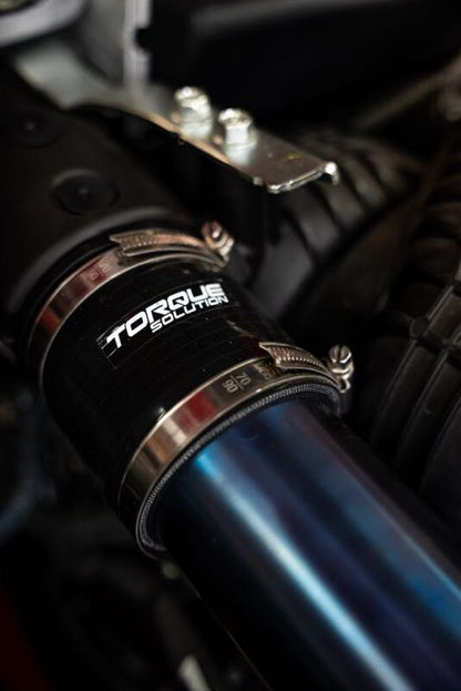 Torque Solution [22 - 25 WRX / 19 - 23 Ascent] Titanium Top Mount Charge Pipe - Burnt Blue | TS - SU - 812BU - JDMuscleCharge PipestqsTS-SU-812BU