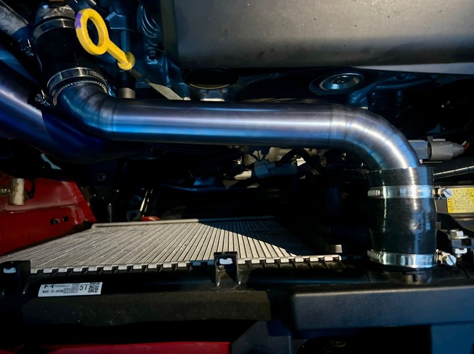Torque Solution [22 - 26 WRX] Titanium Radiator Pipe Kit - Blue | TS - SU - 795TI - BU - JDMuscleRadiator HosestqsTS-SU-795TI-BU