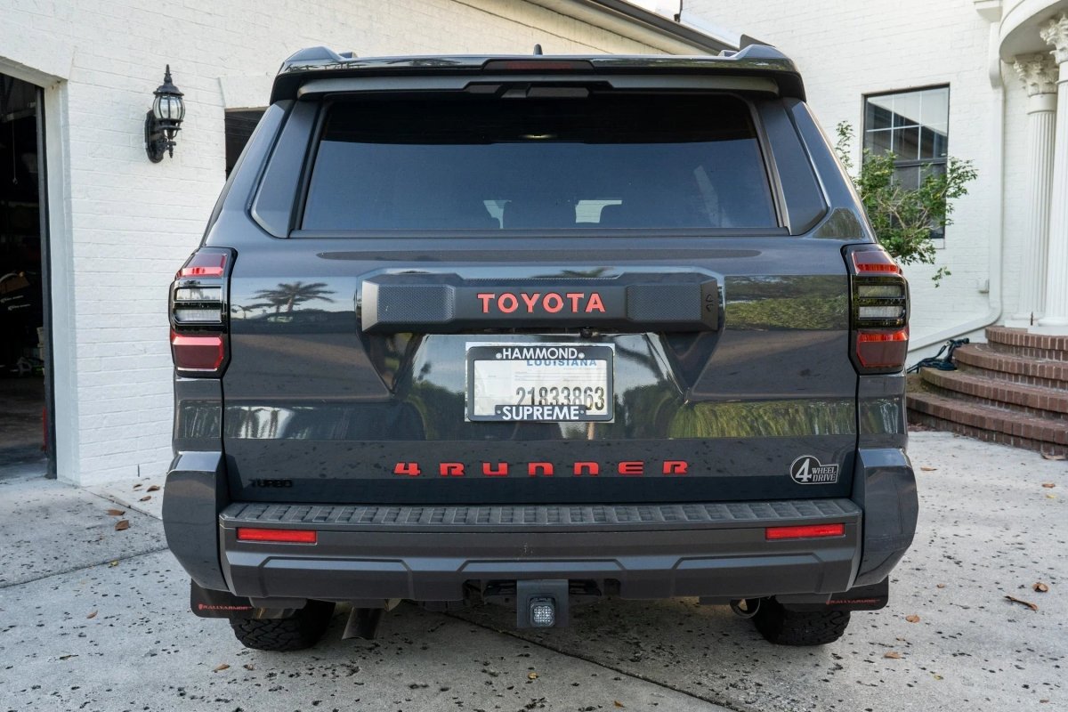 TOYOTA Emergency Reflective Rear Hatch Liftgate Emblem Overlays - 2025+ 4Runner - JDMuscleEmblems24LC250-RTE-TOYOTA-WHWhite