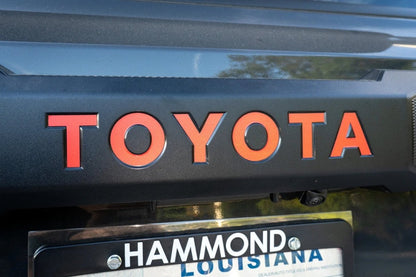 TOYOTA Emergency Reflective Rear Hatch Liftgate Emblem Overlays - 2025+ 4Runner - JDMuscleEmblems24LC250-RTE-TOYOTA-WHWhite