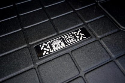 Toyota FJ Cruiser "Trail Teams" Weathertech Floor Mat Logo (Etched Metal) - Universal - JDMuscleWeathertech InsertUNIVERSALWTETCH-FJTT2Trail Teams with Tracks