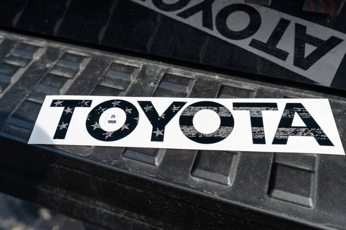 TOYOTA Freedom Series Rear Hatch Liftgate Emblem Inlays - 2025+ 4Runner - JDMuscleEmblems254RUN-RT-TOYOTA-RWBRed White and Blue