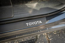 TOYOTA Front Door Sill Letter Overlays - 2024+ Tacoma / 2025+ 4Runner - JDMuscleEmblems254RUN-DS-TOYOTA-RDRed
