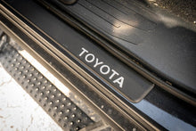 TOYOTA Front Door Sill Letter Overlays - 2024+ Tacoma / 2025+ 4Runner - JDMuscleEmblems254RUN-DS-TOYOTA-RDRed