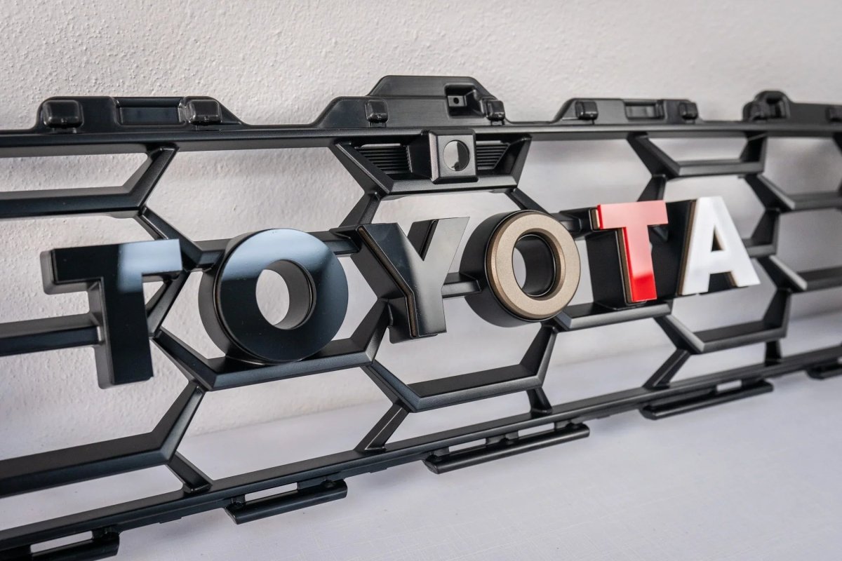 TOYOTA Front Grille Acrylic Emblem Overlays - 2025+ 4Runner TRD Pro / Trailhunter - JDMuscleEmblems254RUNNER-FTPTH-AC-WHWhite