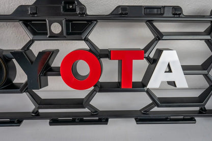 TOYOTA Front Grille Acrylic Emblem Overlays - 2025+ 4Runner TRD Pro / Trailhunter - JDMuscleEmblems254RUNNER-FTPTH-AC-WHWhite