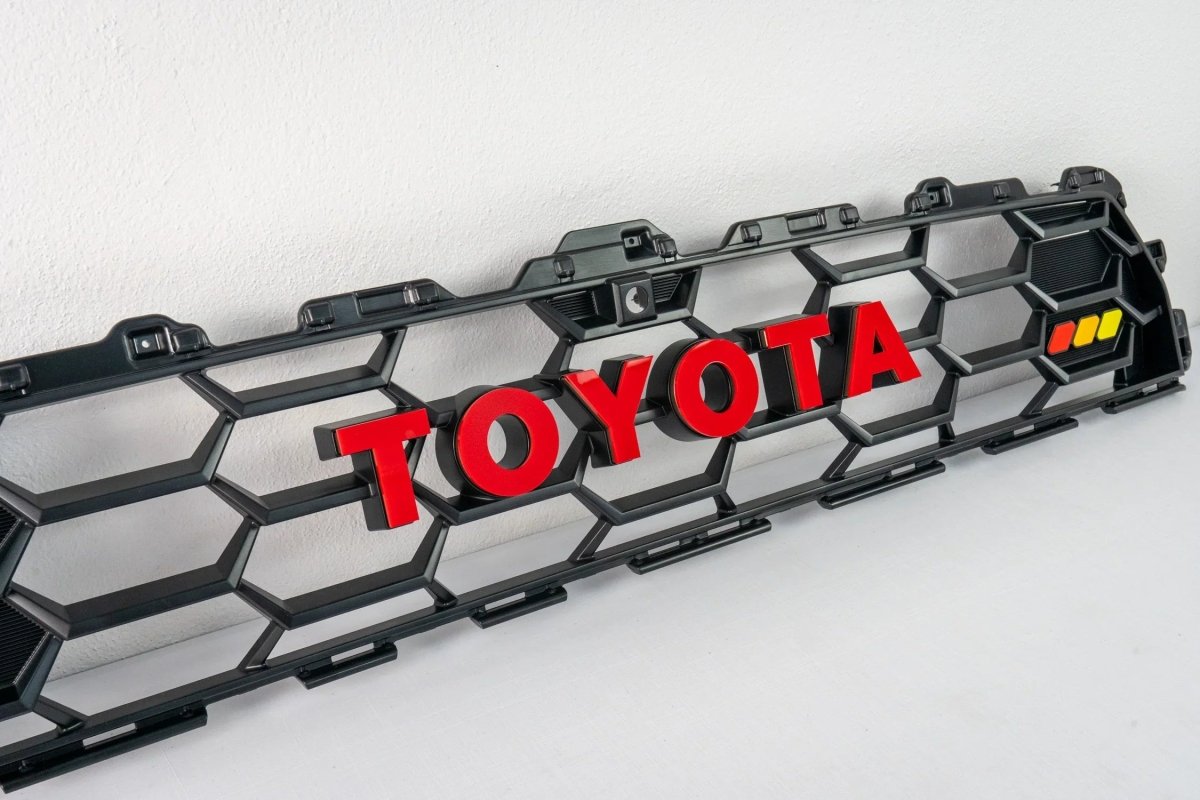 TOYOTA Front Grille Acrylic Emblem Overlays - 2025+ 4Runner TRD Pro / Trailhunter - JDMuscleEmblems254RUNNER-FTPTH-AC-WHWhite