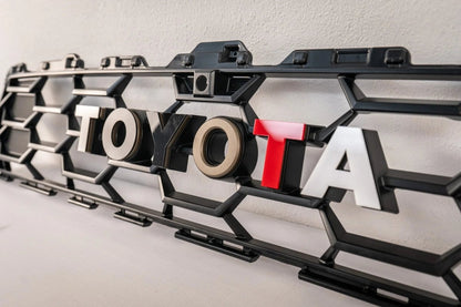TOYOTA Front Grille Acrylic Emblem Overlays - 2025+ 4Runner TRD Pro / Trailhunter - JDMuscleEmblems254RUNNER-FTPTH-AC-WHWhite