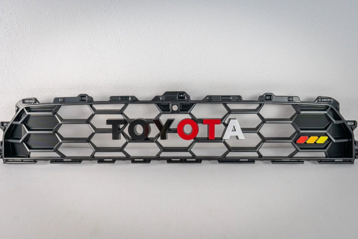 TOYOTA Front Grille Acrylic Emblem Overlays - 2025+ 4Runner TRD Pro / Trailhunter - JDMuscleEmblems254RUNNER-FTPTH-AC-WHWhite